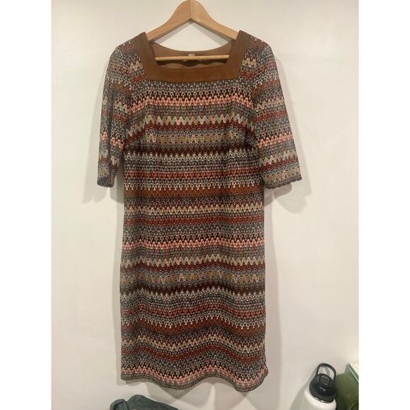 Women’s CB Established 1962 Retro Lined Short Sleeved Dress Aztec Pattern  12 - Picture 2 of 7